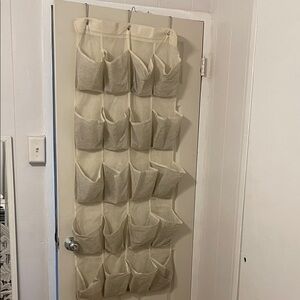Over-the-Door 24-Pocket Beige Organizer - Home Storage